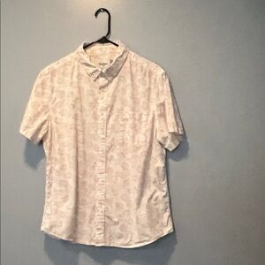 Goodfellow & Co Men's pink floral Patterned Button Down shortsleeved Shirt